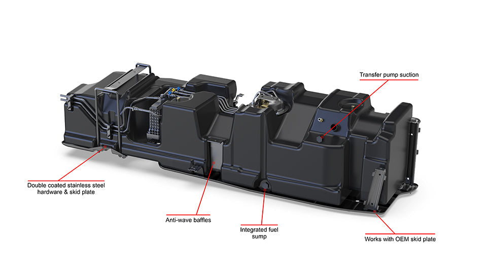 60 Gallon Replacement Fuel Tank For 2017-2022 Ford Powerstroke 6.7L Crew Cab Short Bed  Tanks