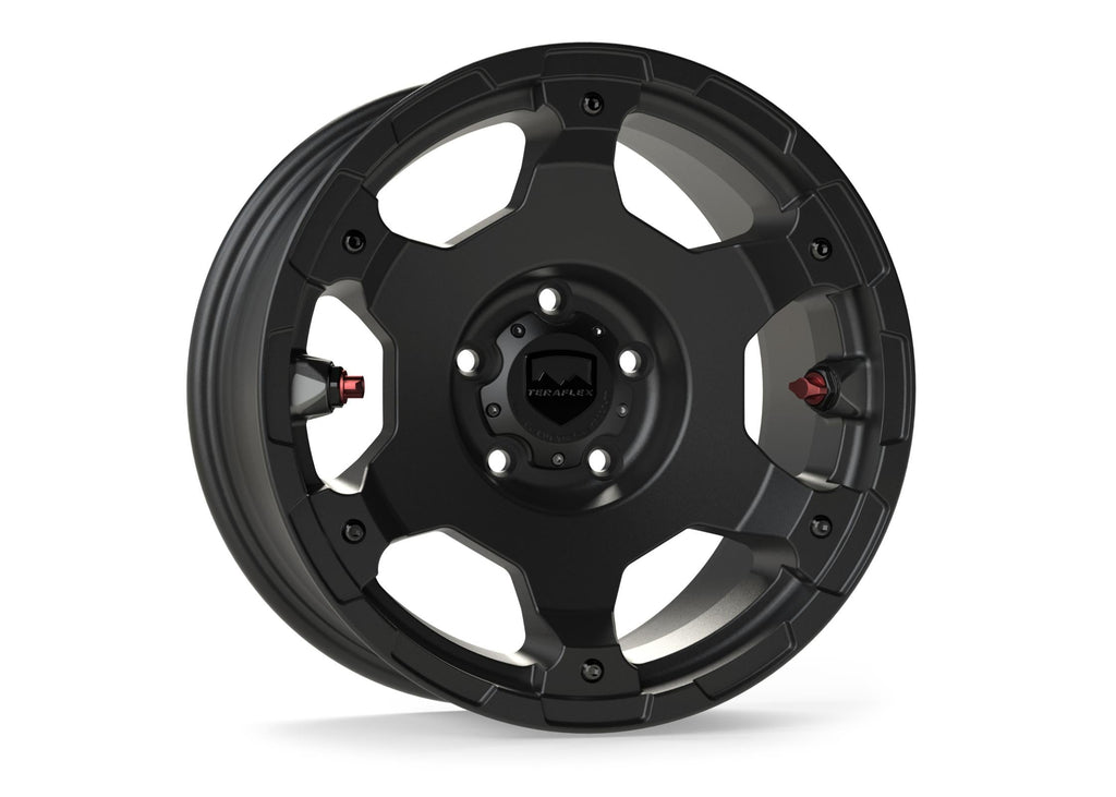 Jeep JL/JK 17 Inch Nomad Off Road Wheel 5x5 Bolt Pattern 18-Present Wrangler  JL/JK 2/4 Door Metallic Black Deluxe Each