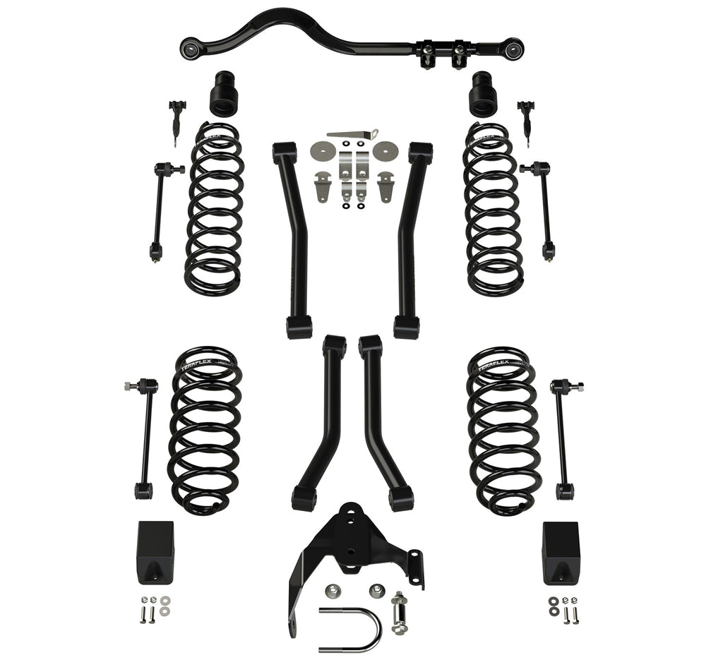 Jeep JK 2 Door 3 Inch Lift Suspension System w/ 4 Sport Flexarms and Track Bar No Shocks 07-18 Wrangler JK