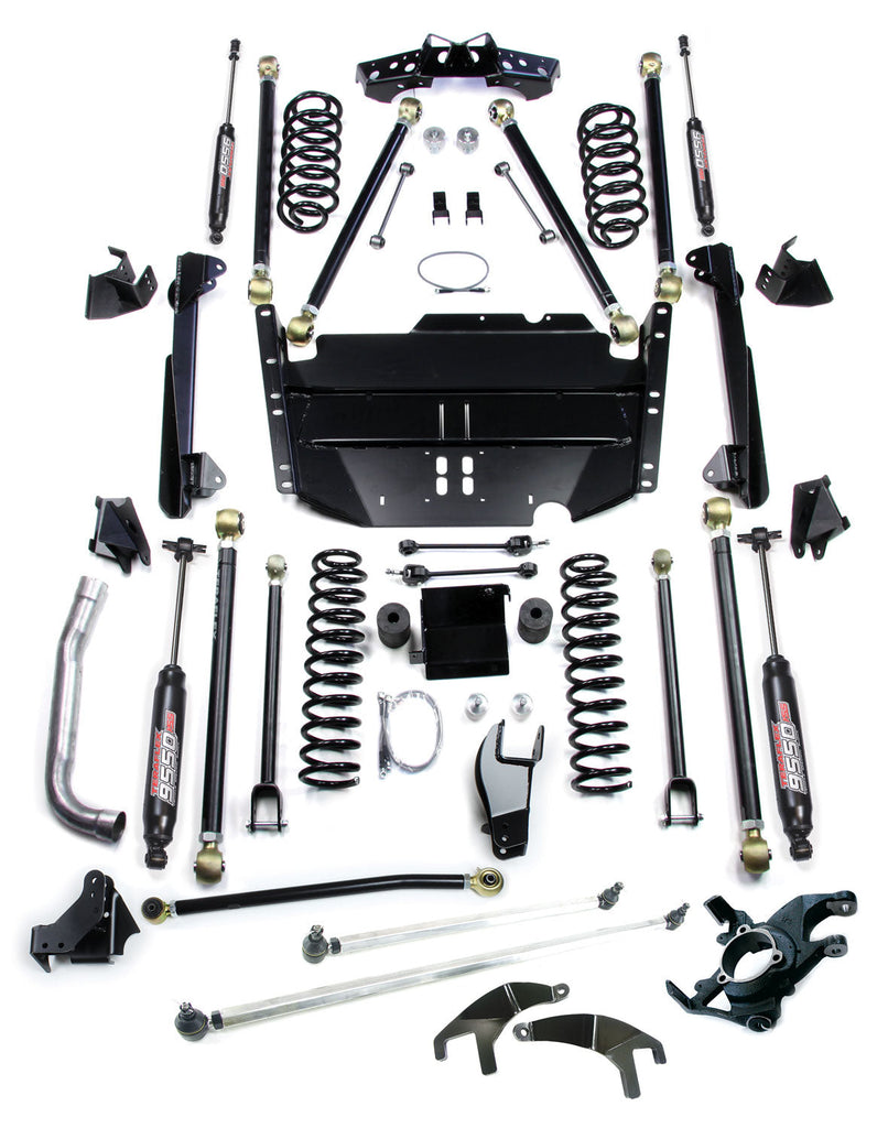 Jeep LJ Unlimited 5 Inch Pro LCG Long Flexarm Suspension System w/ High Steer and 9550 Shocks 97-06 Wrangler LJ