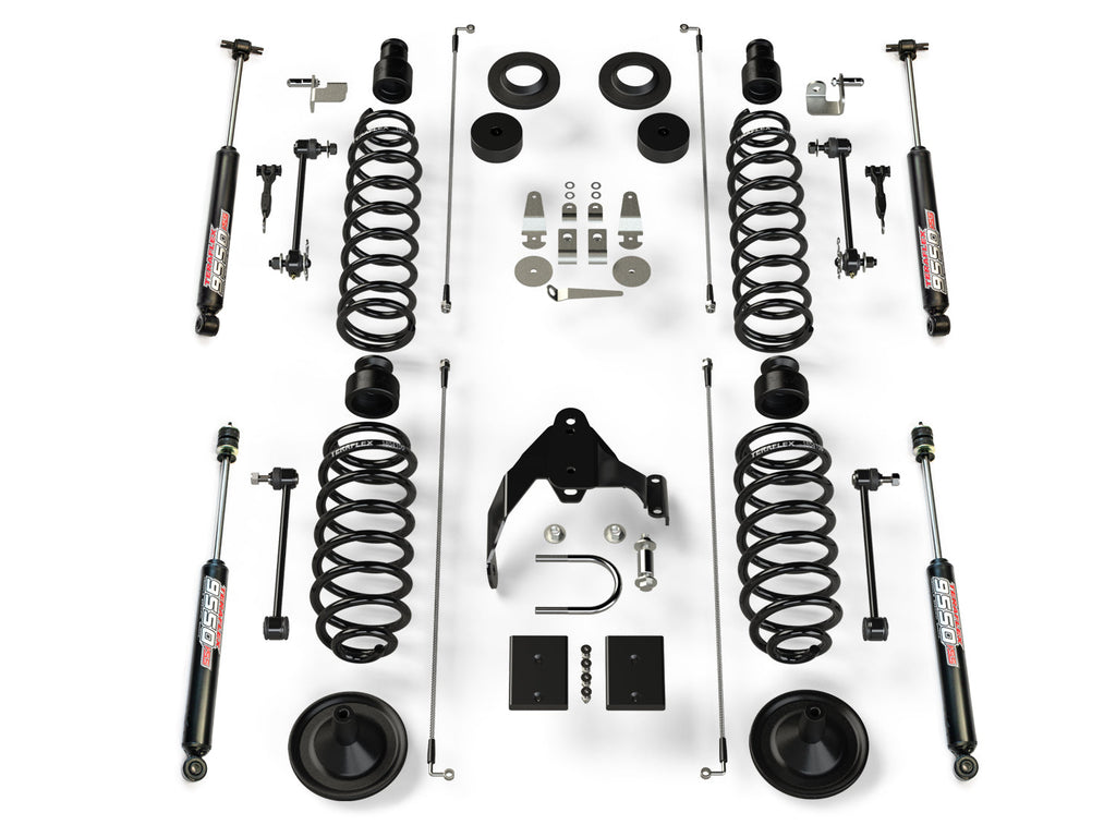 Jeep JK 2 Door Base 4 Inch Lift Kit w/ 9550 VSS Shocks 07-18 Wrangler JK