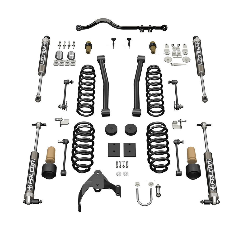 Jeep JKU 4 Door 2.5 Inch Sport ST2 Suspension System w/ Falcon 2.1 Shocks 07-18 Wrangler JKU