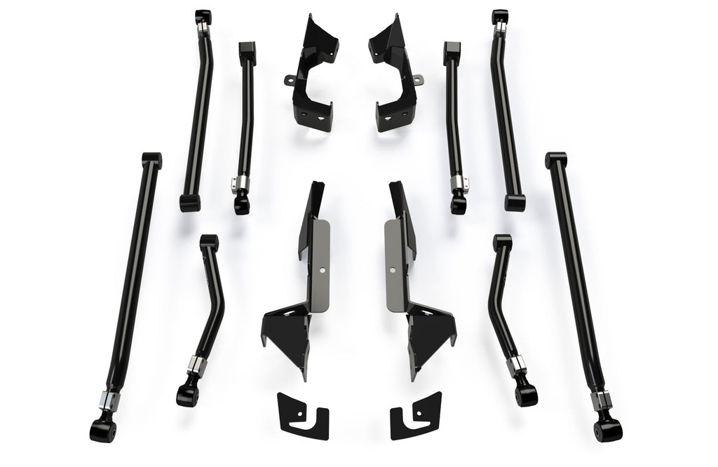 Jeep JK/JKU 8-Arm Adjustable Alpine Long Flexarm and Bracket Kit 3-6 Inch Lift Complete 07-18 Wrangler JK/JKU