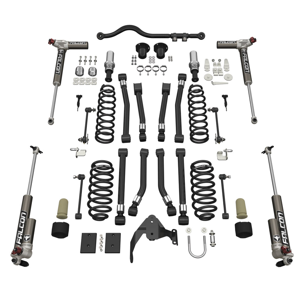 Jeep JKU 4 Door Alpine CT3 Suspension System 3 Inch Lift w/ Falcon 3.3 Shocks 07-18 Wrangler JKU