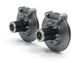 Jeep JK Front 8-Lug Full-Float Locking Hub Conversion Kit w/ Performance Slotted Rotors 07-18 Wrangler JK