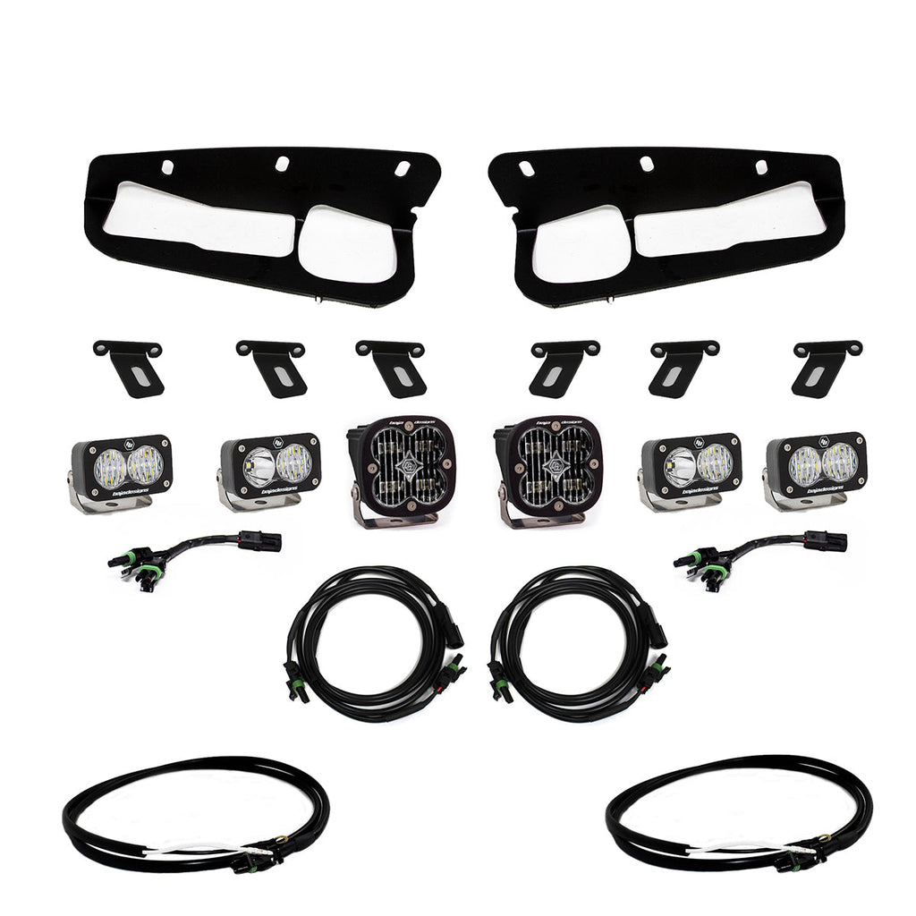 Bronco Clear SAE Fog Pocket Kit 21-Up Ford Bronco w/Upfitter Baja Designs