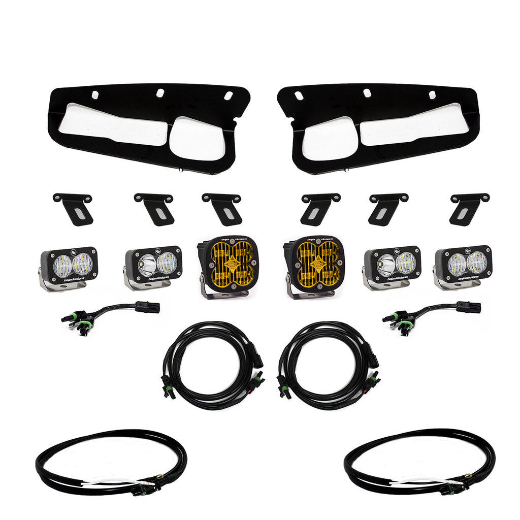 Bronco Amber SAE Fog Pocket Kit 21-Up Ford Broncow/Upfitter Baja Designs