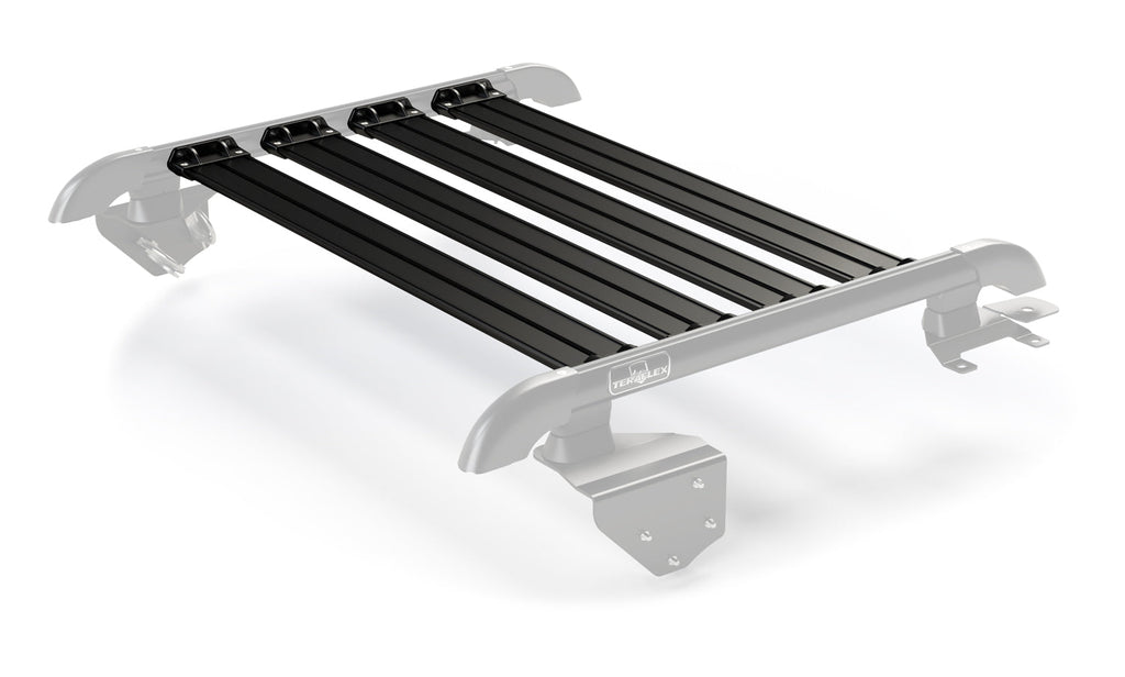 Jeep JK 2 Door Nebo Roof Rack 4-Piece Cargo Slat Kit Black 07-18 Wrangler JK