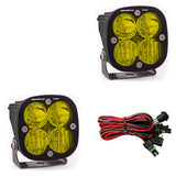 LED Light Pods Amber Lens Driving Combo Pattern Pair Squadron Pro Series Baja Designs