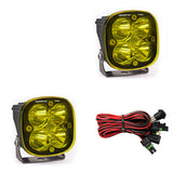 LED Light Pods Amber Lens Work/Scene Pattern Pair Squadron Pro Series Baja Designs