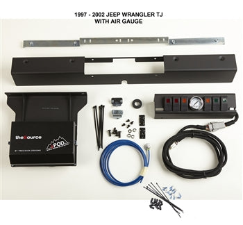 TJ 6 Switch Panel with Dual Lit LED Blue W/Air Gauge 97-02 Wrangler TJ