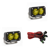 LED Work Light Amber Lens Spot Pattern Pair S2 Sport Baja Designs