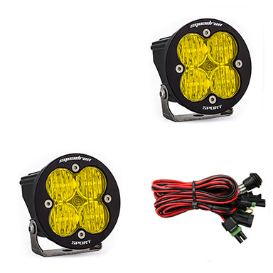 LED Light Pods Amber Lens Wide Cornering Pair Squadron R Sport Baja Designs