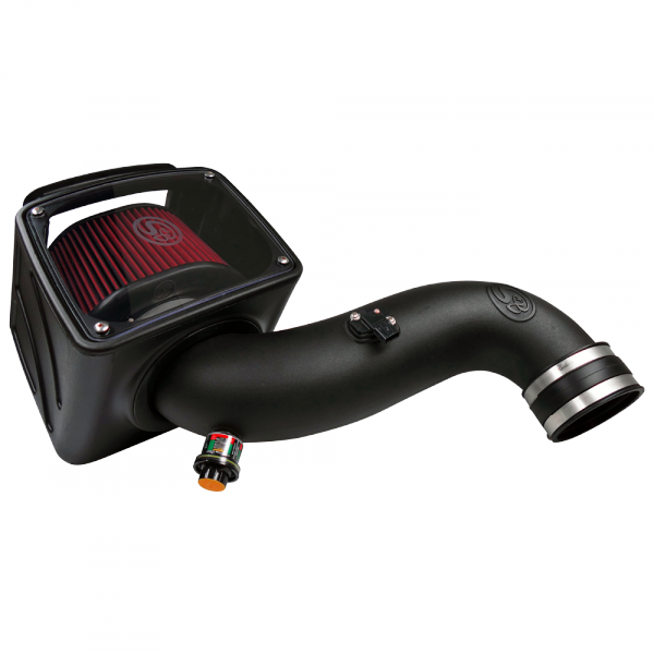 Cold Air Intake For 07-10 Chevrolet Silverado GMC Sierra V8-6.6L LMM Duramax Cotton Cleanable Red