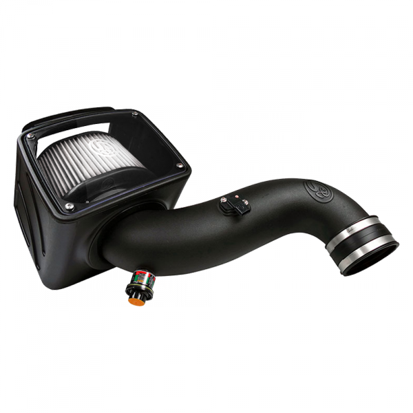 Cold Air Intake For 07-10 Chevrolet Silverado GMC Sierra V8-6.6L LMM Duramax Dry Extendable White