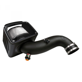 Cold Air Intake For 07-10 Chevrolet Silverado GMC Sierra V8-6.6L LMM Duramax Dry Extendable White