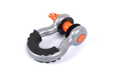 Load image into Gallery viewer, Shackle - 3/4&quot; Hard Bow Metallic Grey, 7/8&quot; Screw Pin Orange - Black Isolator