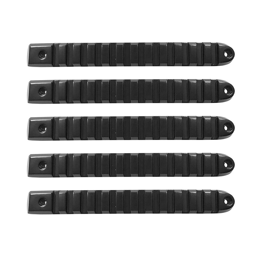 2007-18 Jeep JK Black Rail Style Door Handle Inserts set of 5