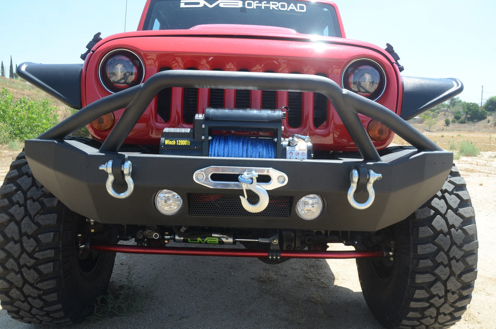 Jeep JK/JL Front Bumper w/Fog Light Holes And LED 07-18 Wrangler JK/JL Steel Mid Length