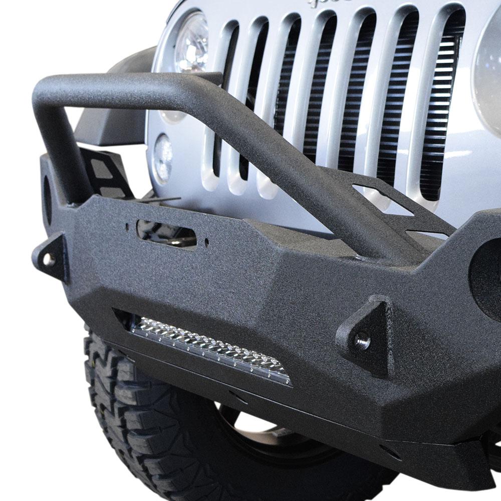 Jeep JK Front Bumper w/Fog Light Holes FS-19 07-18 Wrangler JK Steel Mid Length