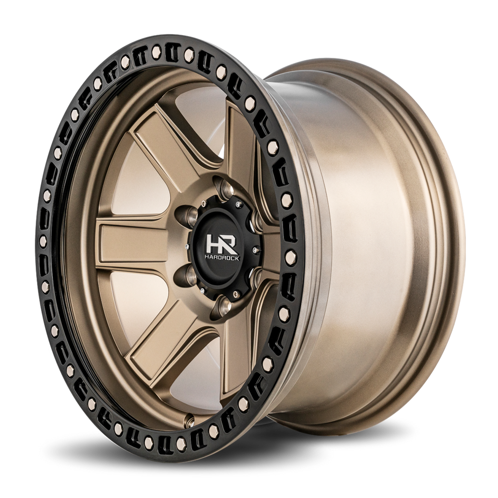 Aluminum Wheels H104 17x9 6x135 1 87.1 Matte Bronze-Black B/L Hardrock Offroad