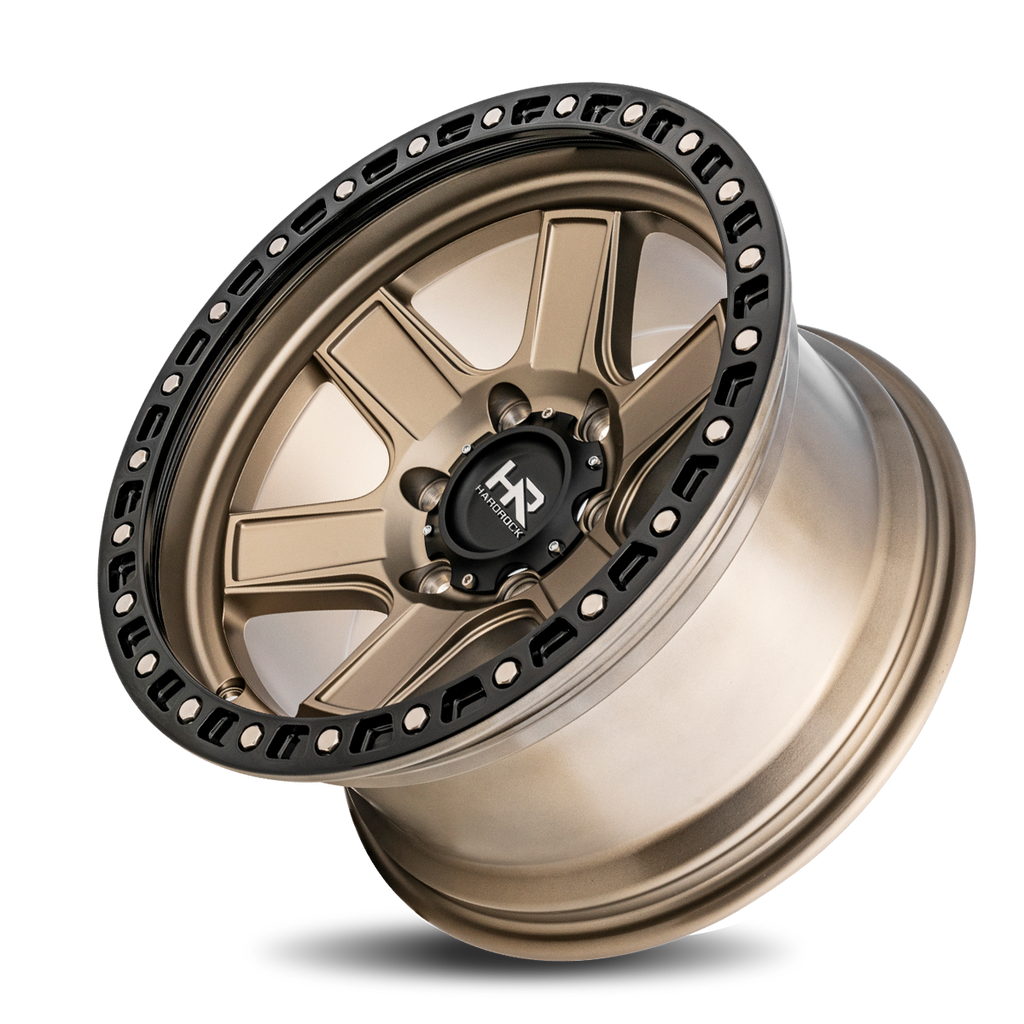 Aluminum Wheels H104 17x9 6x135 1 87.1 Matte Bronze-Black B/L Hardrock Offroad