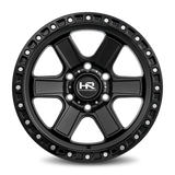 Aluminum Wheels H104 17x9 5x127 1 78.1 Matte Black-Black B/L Hardrock Offroad