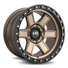 Load image into Gallery viewer, Aluminum Wheels H104 17x9 6x139.7 1 108 Matte Bronze-Black B/L Hardrock Offroad