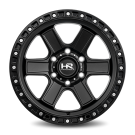 Aluminum Wheels H104 17x9 6x139.7 -12 108 Matte Black-Black B/L Hardrock Offroad