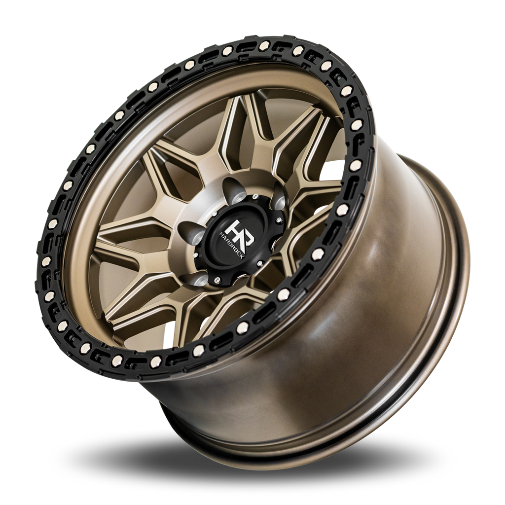 Aluminum Wheels H105 17x9 6x135 1 87.1 Matte Bronze-Black B/L Hardrock Offroad