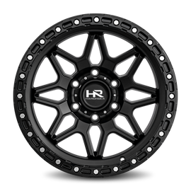 Aluminum Wheels H105 17x9 5x127 1 78.1 Matte Black-Black B/L Hardrock Offroad