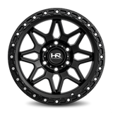 Aluminum Wheels H105 17x9 5x127 1 78.1 Matte Black-Black B/L Hardrock Offroad