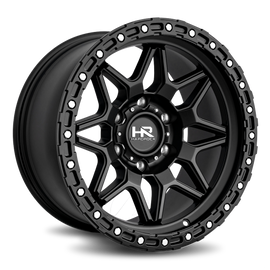 Aluminum Wheels H105 17x9 6x139.7 1 108 Matte Black-Black B/L Hardrock Offroad