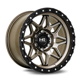 Aluminum Wheels H105 17x9 6x139.7 -12 108 Matte Bronze-Black B/L Hardrock Offroad