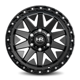 Aluminum Wheels H106 17x9 6x135 1 87.1 Matte Black-Black B/L Hardrock Offroad