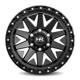Aluminum Wheels H106 17x9 6x135 -12 87.1 Matte Black-Black B/L Hardrock Offroad