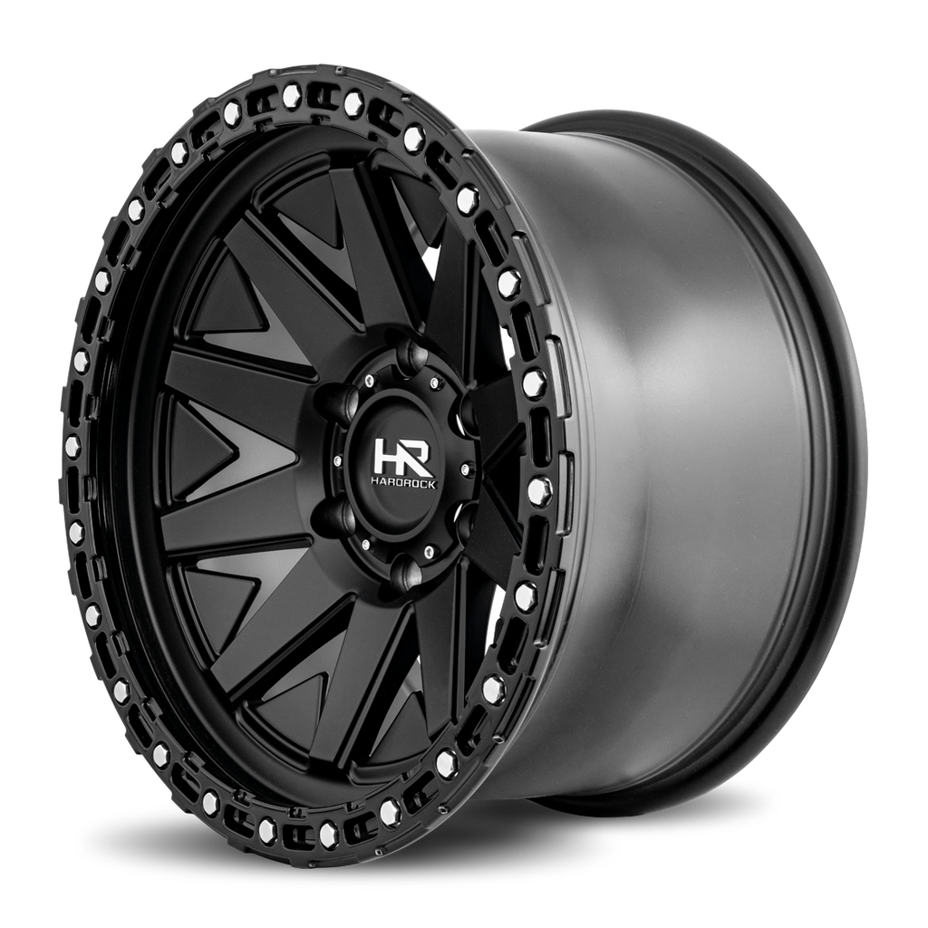 Aluminum Wheels H106 17x9 6x135 -12 87.1 Matte Black-Black B/L Hardrock Offroad