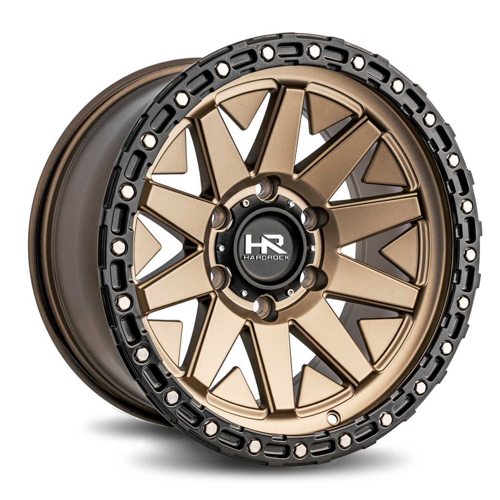 Aluminum Wheels H106 17x9 6x135 -12 87.1 Matte Bronze-Black B/L Hardrock Offroad