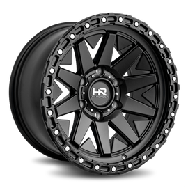 Aluminum Wheels H106 17x9 5x127 1 78.1 Matte Black-Black B/L Hardrock Offroad
