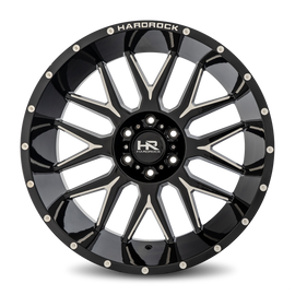 Aluminum Wheels Affliction XPosed 22x12 6x135 -44 87.1 Gloss Black Milled Hardrock Offroad