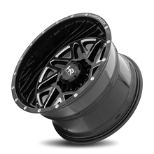 Load image into Gallery viewer, Aluminum Wheels Bones XPosed 20x12 6x135 -44 87.1 Gloss Black Milled Hardrock Offroad