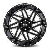 Aluminum Wheels Bones XPosed 22x12 6x135 -51 87.1 Gloss Black Milled Hardrock Offroad