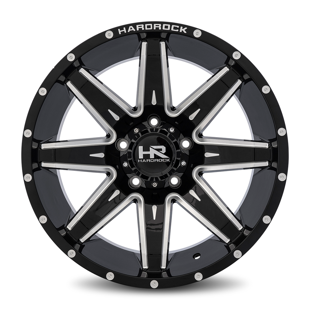 Aluminum Wheels Painkiller XPosed 20x10 6x135 -19 87.1 Gloss Black Milled Hardrock Offroad