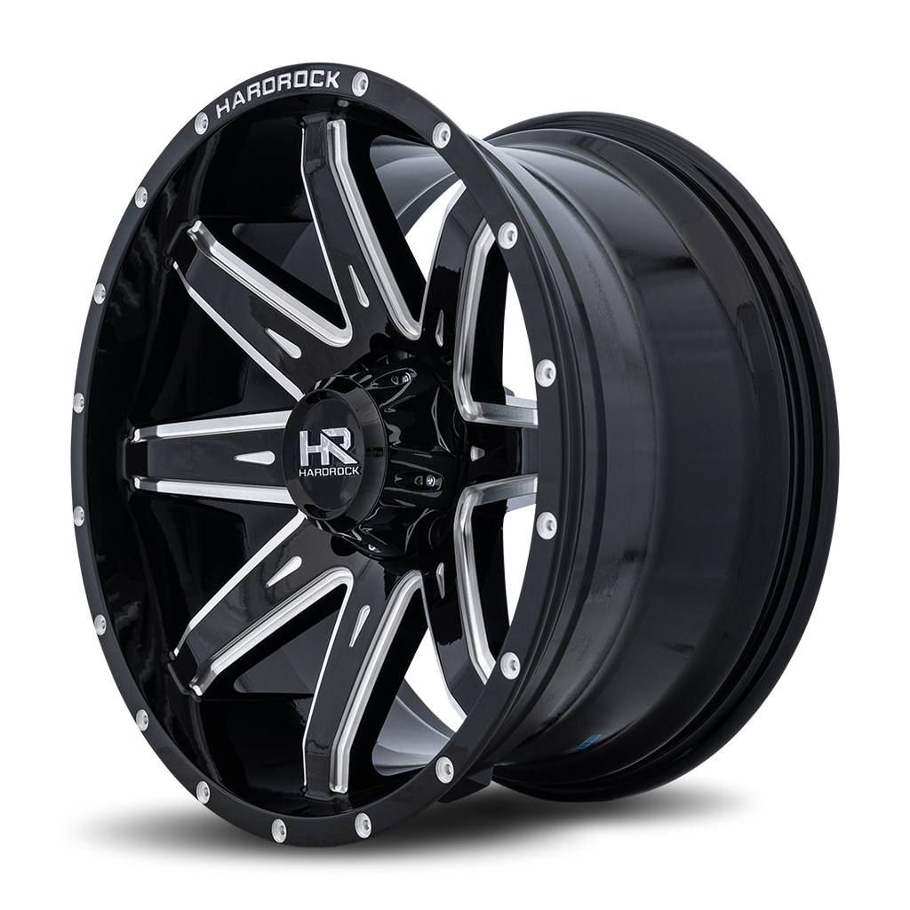 Aluminum Wheels Painkiller XPosed 20x10 6x135 -19 87.1 Gloss Black Milled Hardrock Offroad