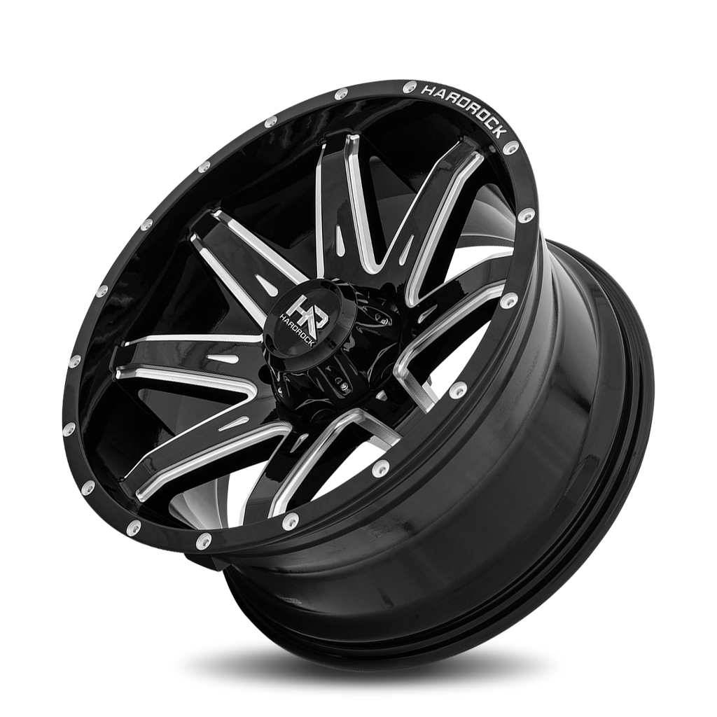 Aluminum Wheels Painkiller XPosed 20x10 6x135 -19 87.1 Gloss Black Milled Hardrock Offroad