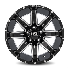 Aluminum Wheels Painkiller XPosed 20x12 8x165.1 -44 125.2 Gloss Black Milled Hardrock Offroad