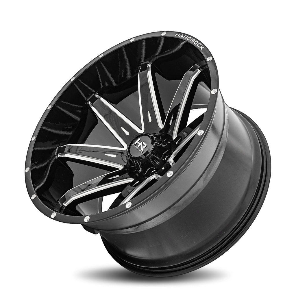 Aluminum Wheels Painkiller XPosed 24x14 6x135 -76 87.1 Gloss Black Milled Hardrock Offroad