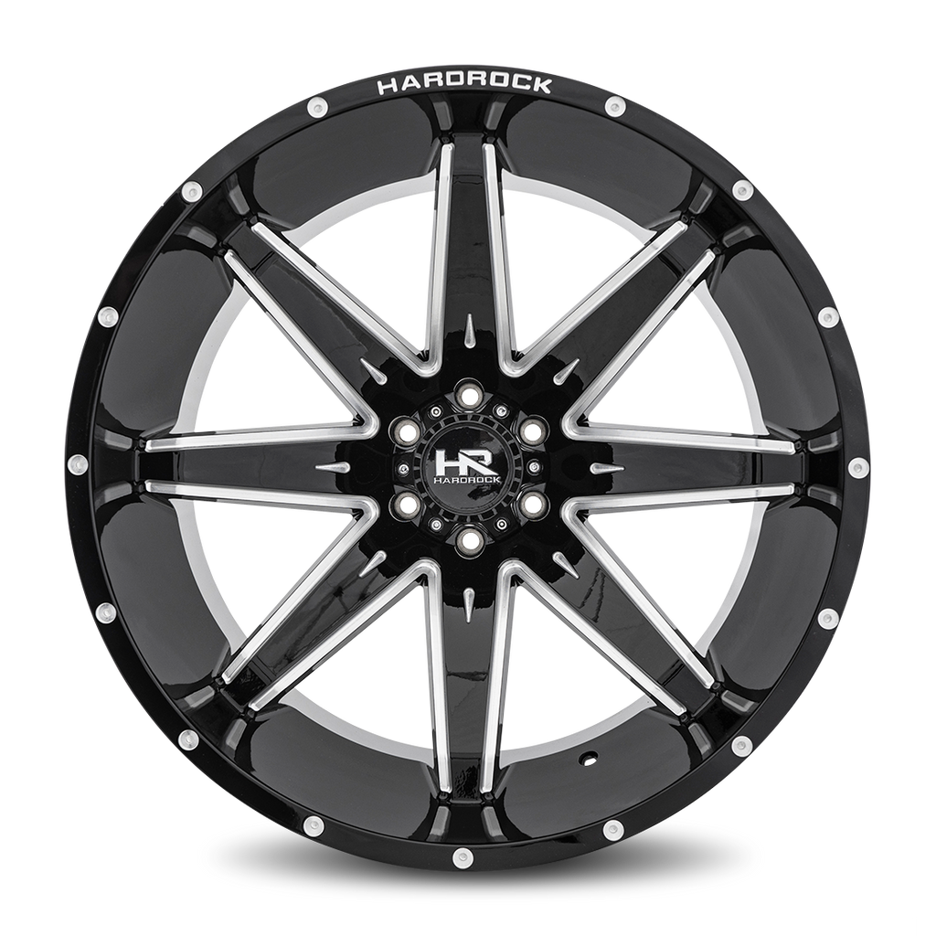 Aluminum Wheels Painkiller XPosed 24x14 5x150 -76 110.3 Gloss Black Milled Hardrock Offroad