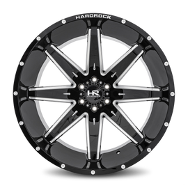 Aluminum Wheels Painkiller XPosed 24x14 8x165.1 -76 125.2 Gloss Black Milled Hardrock Offroad