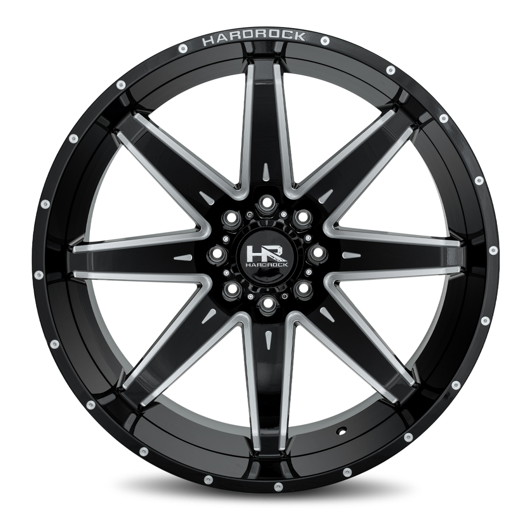 Aluminum Wheels Painkiller XPosed 26x14 6x135 -76 87.1 Gloss Black Milled Hardrock Offroad